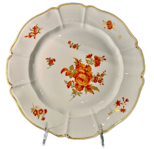 Nymphenburg "Rococo Eisenrote Blumen" dinner plate (Germany)