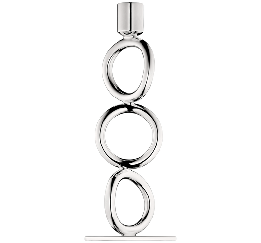 Christofle Vertigo Silver-Plated Three-Ring Candlestick Holder