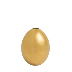 Nymphenburg Small Egg Vase in Matte 24K Gold designed by Ted Muehling (Germany)