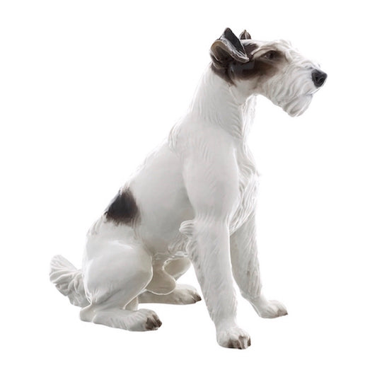 Nymphenburg Figurine "Fox Terrier" designed by Konrad Schmid in 1927 (Germany)