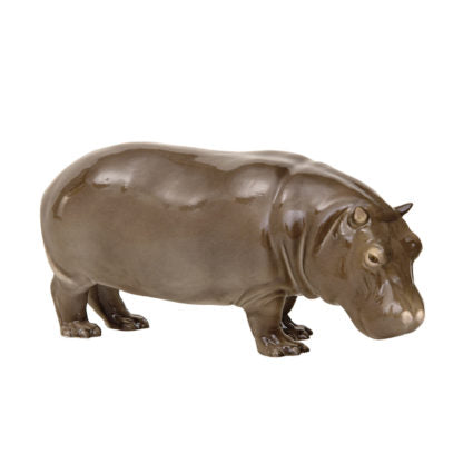 Nymphenburg Figurine "Hippopotamus" designed by Emil Manz in 1915 (Germany)