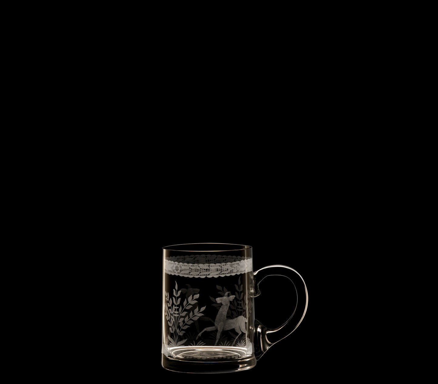 Lobmeyr Drinking Set No. 233 "Tiroler Hirsch" Beer Mug designed by Stefan Rath in 1910 (Austria)